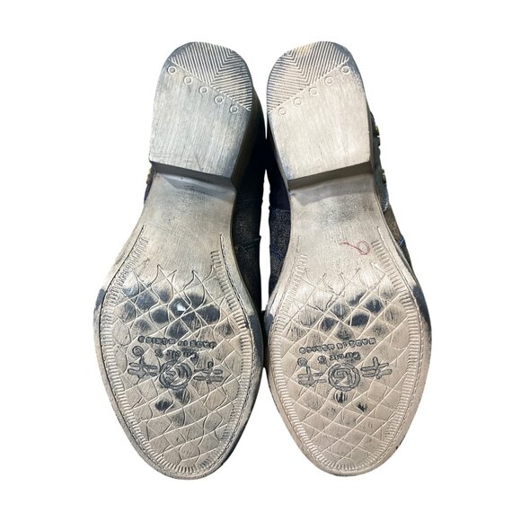 Circle G Studded Star Inlay Ankle Boot Western Blue Brown Womens Size 6.5 - Picture 6 of 9